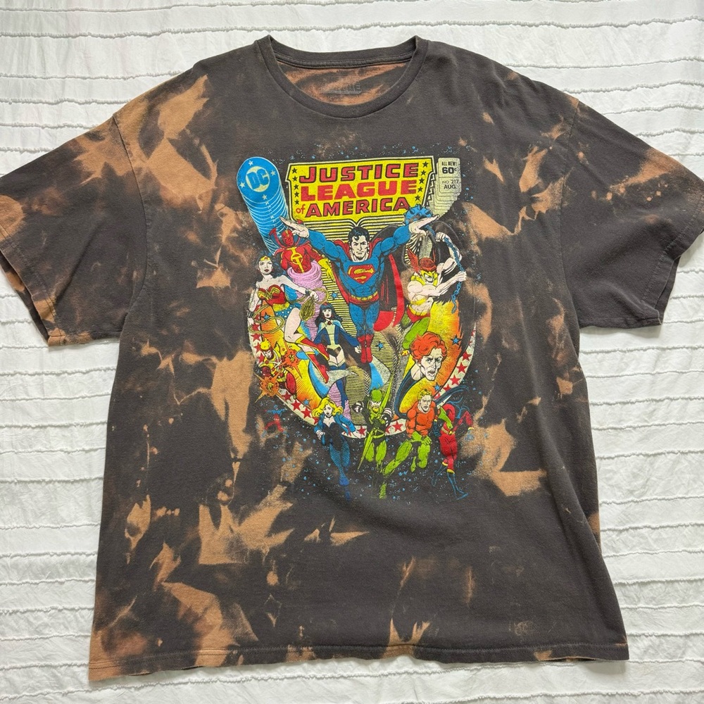 Justice League of America Graphic tee | bleach dyed